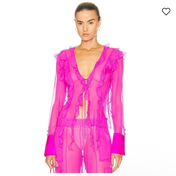 Retrofete Tops - RETROFETE Aviva Silk Blouse